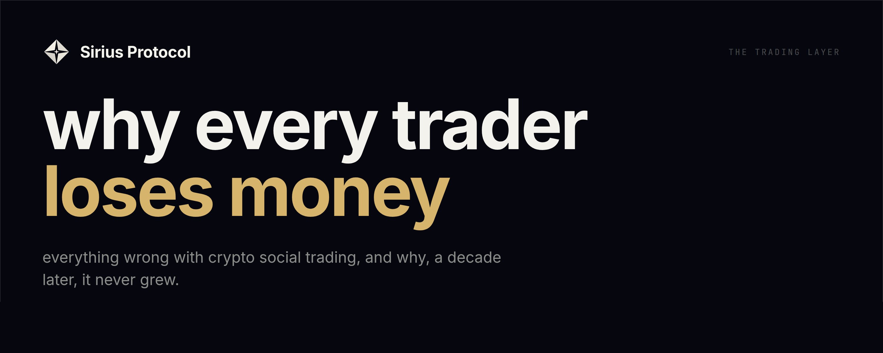 Why every trader loses money